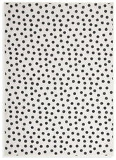 Multi Spot Black & White Cut Pile Rug - 230x160cm