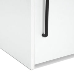 Oldham 1 Door Bedside Table - White | Nightstand, Small Cabinet, Bedroom Storage