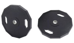 Pro Fitness Olympic Rubber Weight Plates 2 x 25kg | Bumper Discs for Barbell