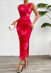 Hayden Floral Tank Maxi Dress - Red