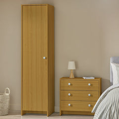 Seville 1 Door Wardrobe - Oak ( B Grade )