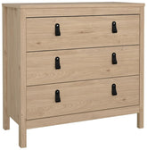 Tvilum Madrid 3 Drawer Chest - Oak | compact drawer unit