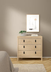 Tvilum Madrid 3 Drawer Chest - Oak | compact drawer unit