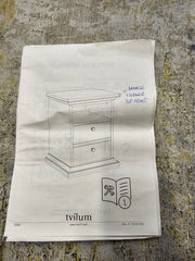 Tvilum Paris 2 Drawer Bedside Table - Grey (B Grade)