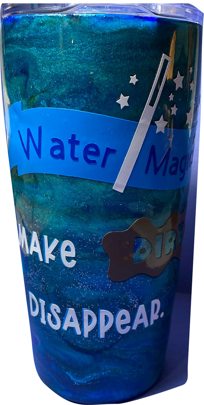 Water Magician 20 oz Wide Tumbler | Custom Epoxy Pressure Washing Tumbler (N9480)