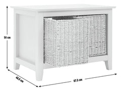 Willow Shoe Storage Bench - Grey