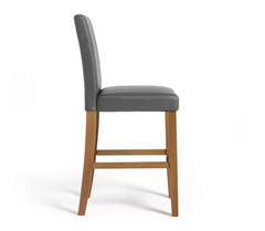 Winslow Faux Leather Bar Stool - Grey