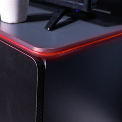 X Rocker Carbon Tek Media Unit - Grey And Red