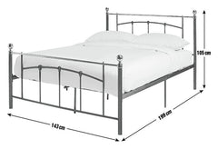 Yani Double Metal Bed Frame - Black