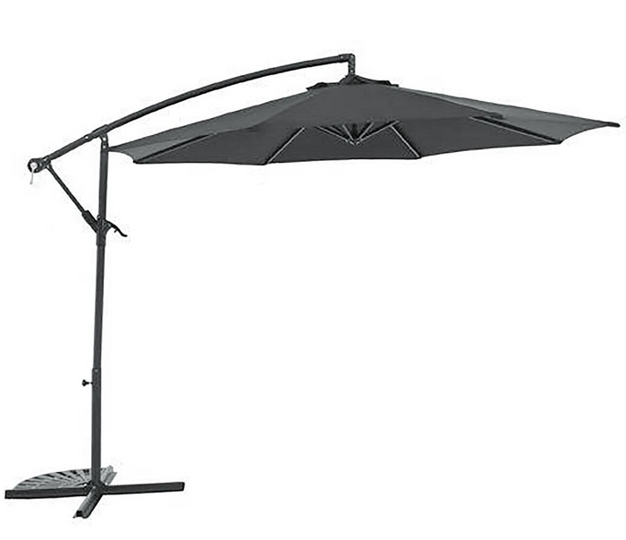 2.5m Overhanging Garden Parasol - Black ( B Grade 11826 )
