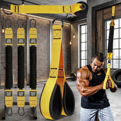 225LBS Heavy Duty Resistance Band Set with Handles – Portable Home Gym Workout Equipment for Full Body Training