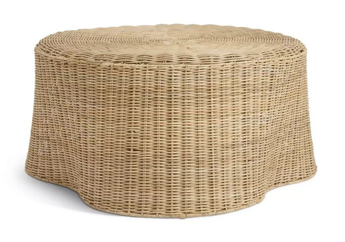 Habitat 60 Kaya Coffee Table - Natural | Rattan Round Table, Boho Living Room