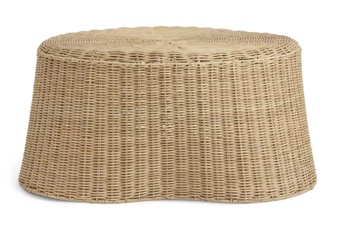 Habitat 60 Kaya Coffee Table - Natural | Rattan Round Table, Boho Living Room