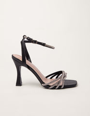 Diamante Wrap Over Strap Heels