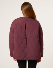 Button Front Quilted Jacket