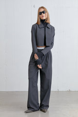 CROPPED SUITING BLOUSE