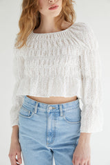 OFF SHOULDER RUCHED TOP