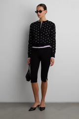 POLKA DOT BUTTON UP CARDIGAN