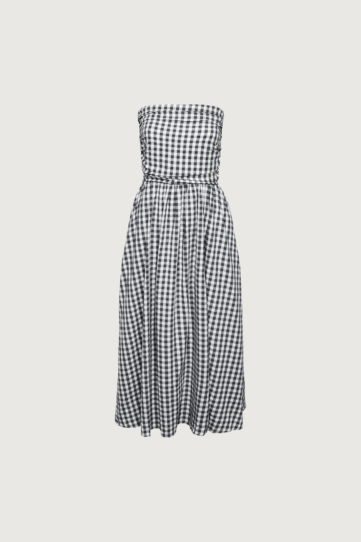 GINGHAM TUBE DRESS