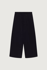DOUBLE-KNIT COTTON BLEND WIDE LEG PANT