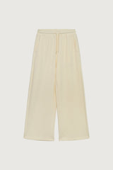 DOUBLE-KNIT COTTON BLEND WIDE LEG PANT