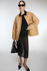 MIDI LENGTH SHEER SKIRT