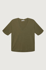 COTTON MODAL SCOOP NECK TEE