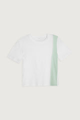 CROPPED COLOR BLOCK T-SHIRT
