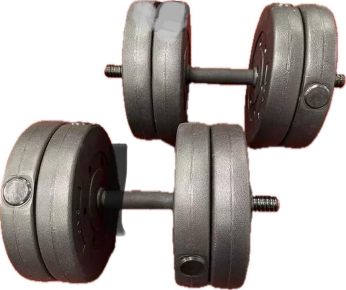 Adjustable Dumbbells Set 40kg Vinyl (Each Dumbbell 20kg Weights 4x 5kg Plates)