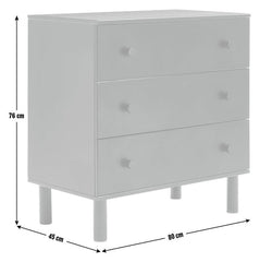 Akio 3 Drawer Chest - Black | Black drawer cabinet