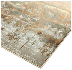 Asiatic Aurora Shiny Abstract Gold Cut Pile Rug - 230x160cm | Modern rug
