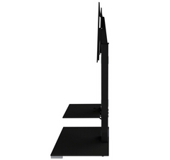 AVF TV Stand With Storage in Black - Up to 65 Inch TV Unit Glass - 70cm Wide