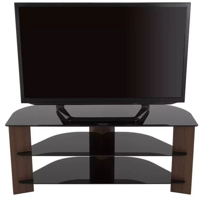 AVF Wood Effect Up to 55 Inch TV Corner Stand Black | Entertainment Furniture