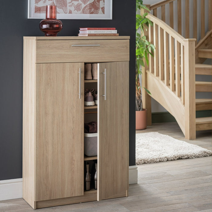 Brisbane 2 Door Shoe Storage Cabinet - Oak ( B Grade 29141 - 29140 )