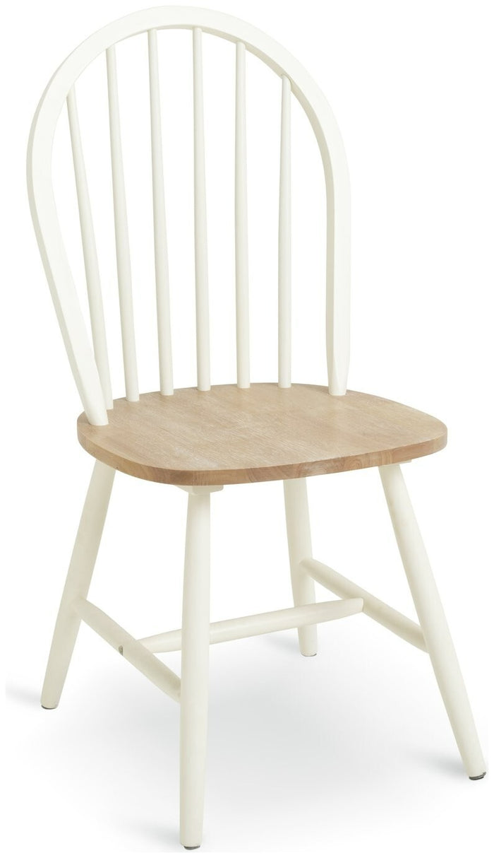 Burford Pair of Solid Wood Dining Chairs - White