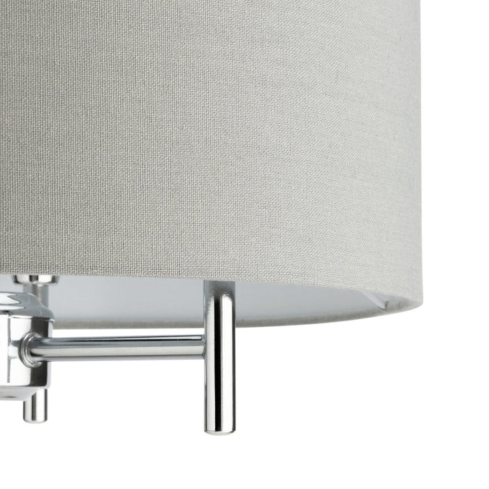Candelabra Stick Floor Lamp - Chrome & Grey