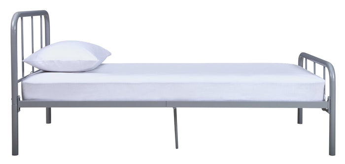 Charlie Single Metal Bed Frame - Silver | Kids Bedroom Furniture or Guest Sleep