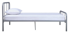 Charlie Single Metal Bed Frame - Silver | Kids Bedroom Furniture or Guest Sleep
