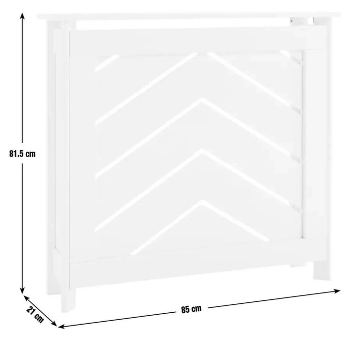 Habitat Chevron Mini Radiator Cover - White | Decorative Cover Wall Mounted
