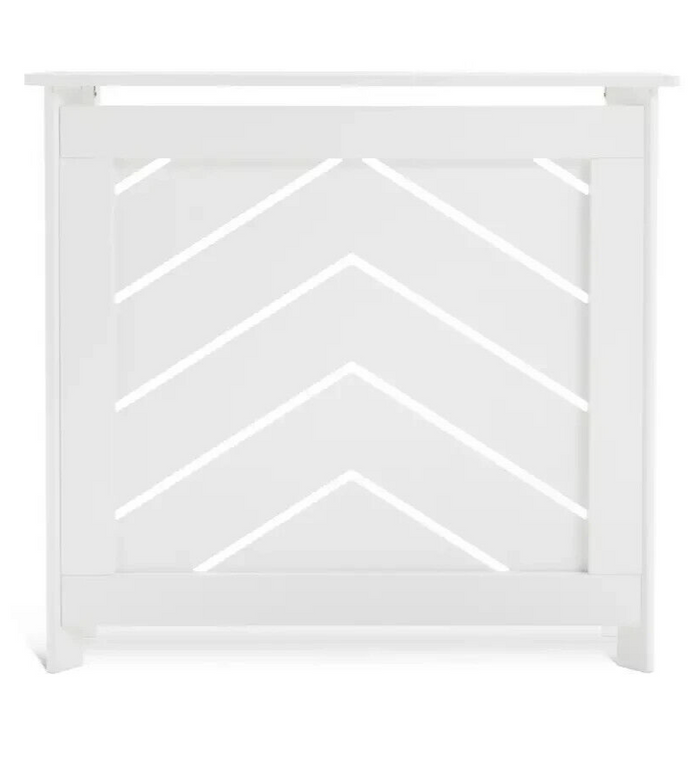 Habitat Chevron Mini Radiator Cover - White | Decorative Cover Wall Mounted