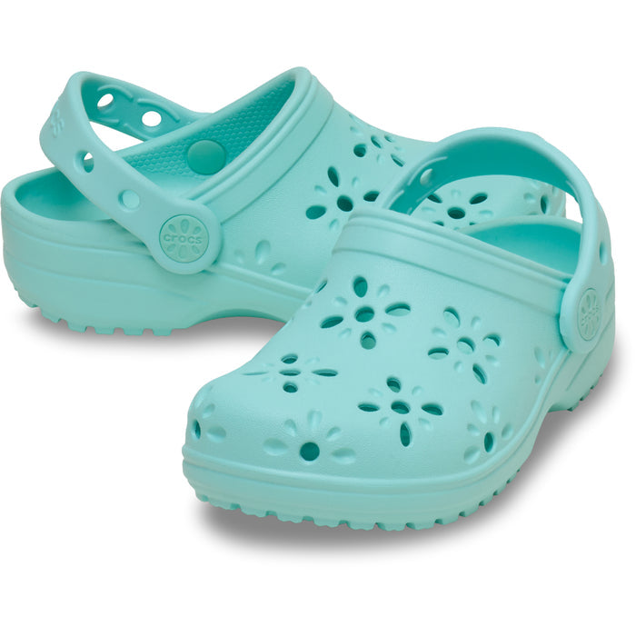 Classic Floral Cut Out Clog T - Akuamarin