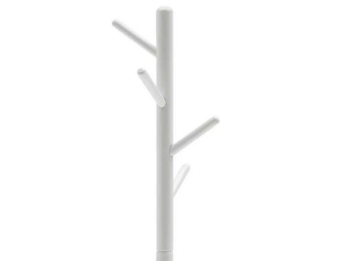 Habitat Coat Tree Stand - White | Modern Hallway Clothes Hanger Storage Rack