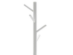 Habitat Coat Tree Stand - White | Modern Hallway Clothes Hanger Storage Rack