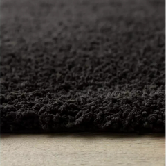 Habitat Cosy Black Shaggy Rug - 230x160cm | Soft Large Living Room Floor Carpet