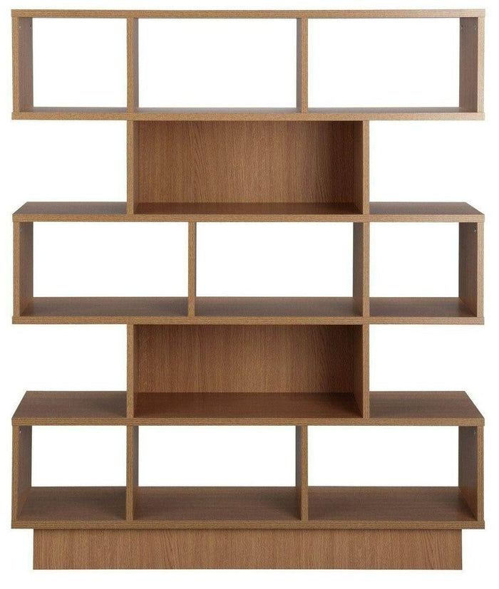 Habitat Cubes Wide Boockase - Oak Effect | Wooden Storage Shelving Unit Living