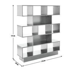 Habitat Cubes Wide Boockase - Oak Effect | Wooden Storage Shelving Unit Living