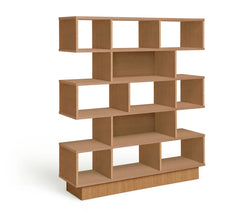 Habitat Cubes Wide Boockase - Oak Effect | Wooden Storage Shelving Unit Living