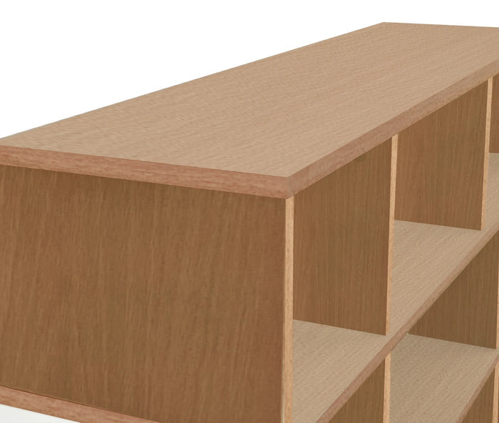 Habitat Cubes Wide Boockase - Oak Effect | Wooden Storage Shelving Unit Living