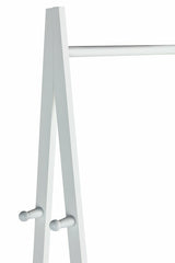 Decorative Clothes Rail with 2 Shelves - White