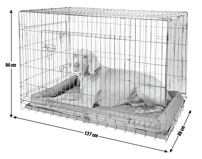 Double Door XXL Pet Cage H94xW137xD86cm ( B Grade )